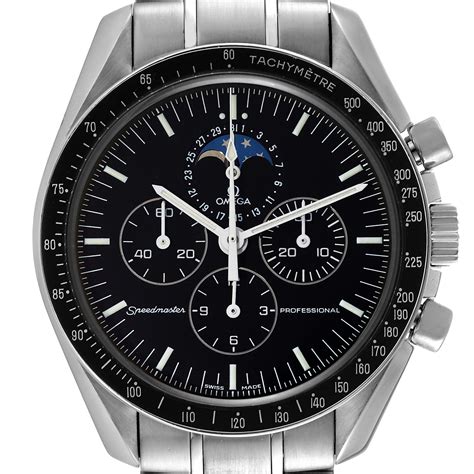 omega moonwatch speedmaster moonphase 35765000|Speedmaster Moonwatch 42 mm, steel on steel .